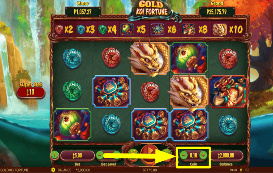 Gold Koi Fortune CHOOSE YOUR COINS.