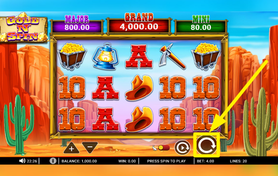 Gold N Spin Machen Sie mit beim Spinnen.