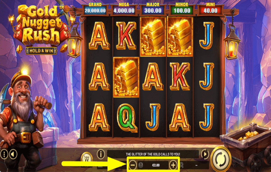 Gold Nugget Rush Hold and Win SETZEN SIE DEN EINSATZ.