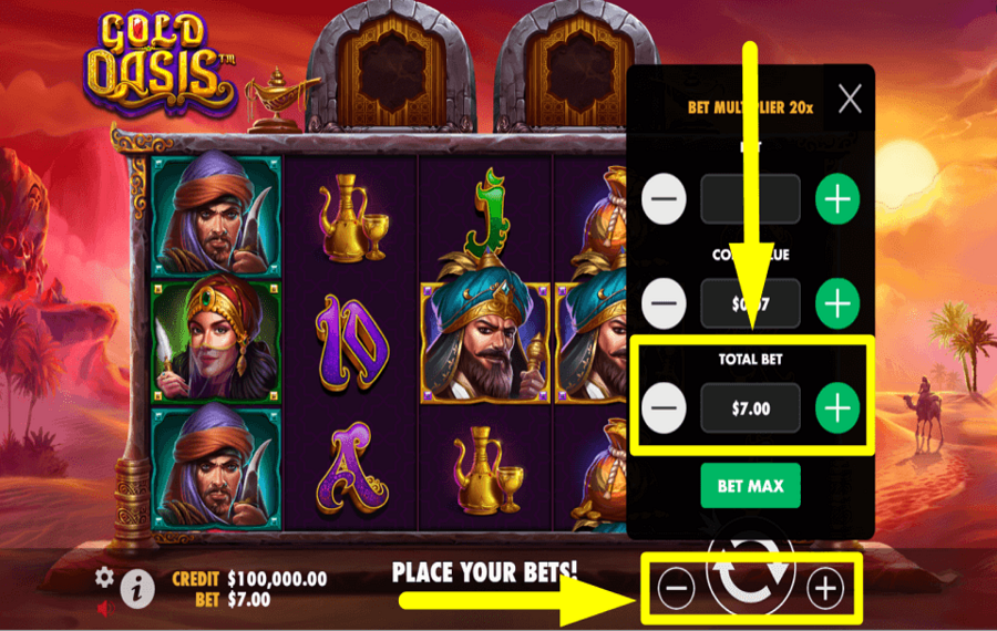 Gold Oasis SETTLE THE TOTAL BET.