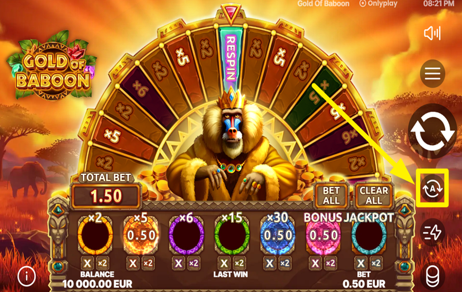 Gold of Baboon ИСПОЛЬЗУЙТЕ ФУНКЦИЮ АВТОВОСПРОИЗВЕДЕНИЯ.