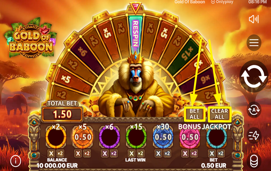 Gold of Baboon СТАВЬ ВСЕ ИЛИ ОТБЕЙ ВСЕ.