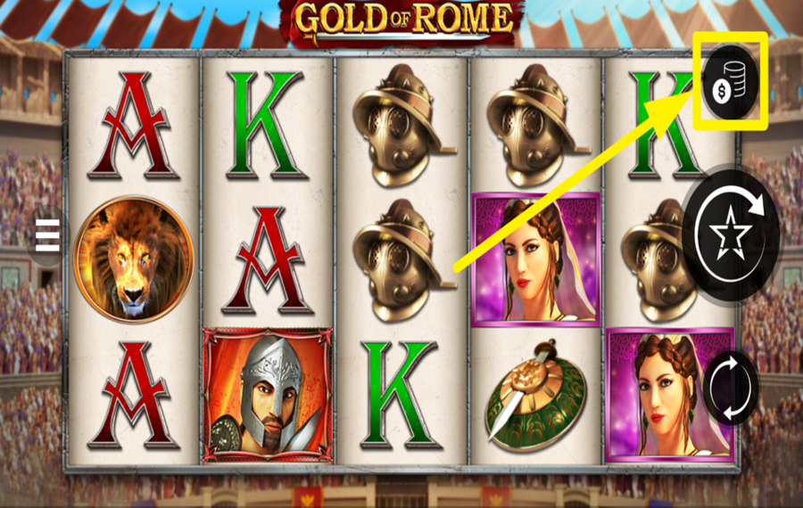 Gold of Rome Platzieren Sie Ihren Einsatz.