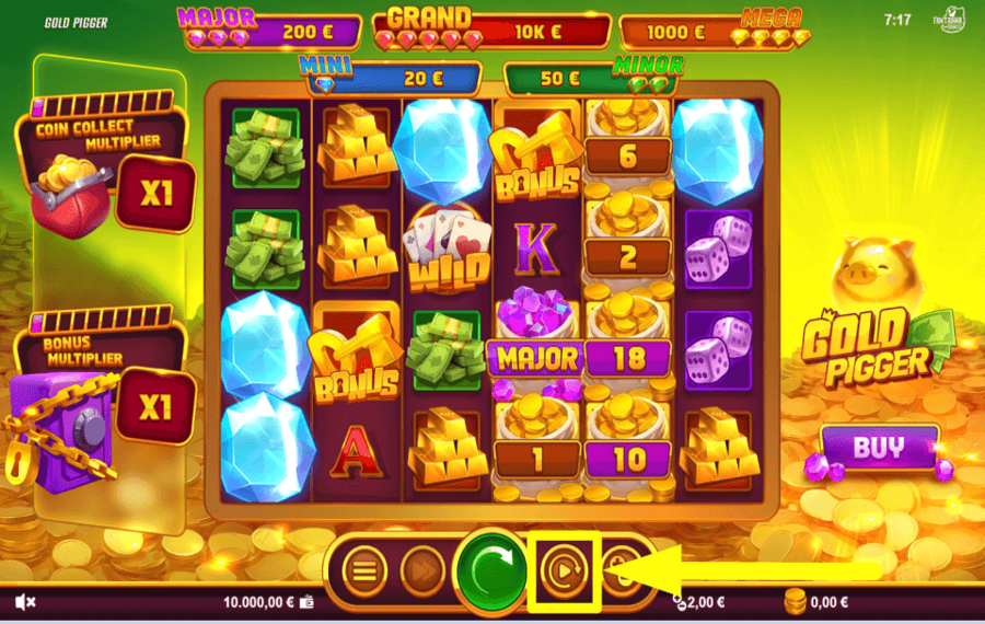 Gold Pigger ПРОДОЛЖИТЬ В АВТОМАТИЧЕСКОМ РЕЖИМЕ.