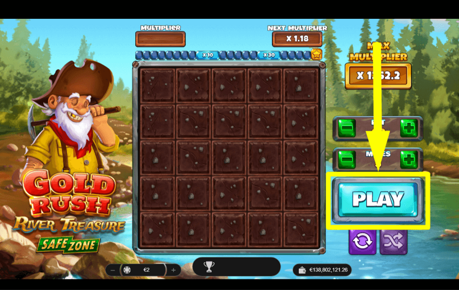 Gold Rush River Treasure PLAY AND WIN.
