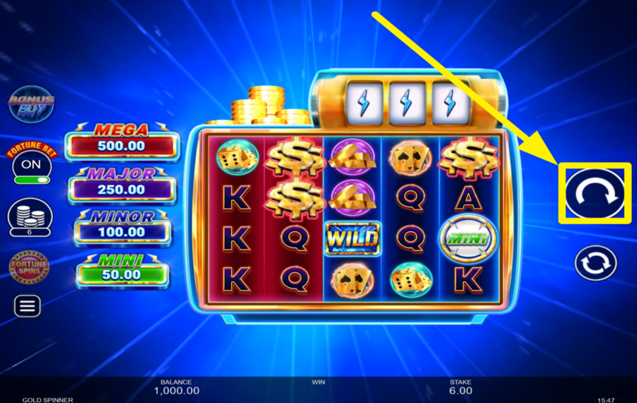 Gold Spinner TOURNEZ POUR RÉUSSIR!