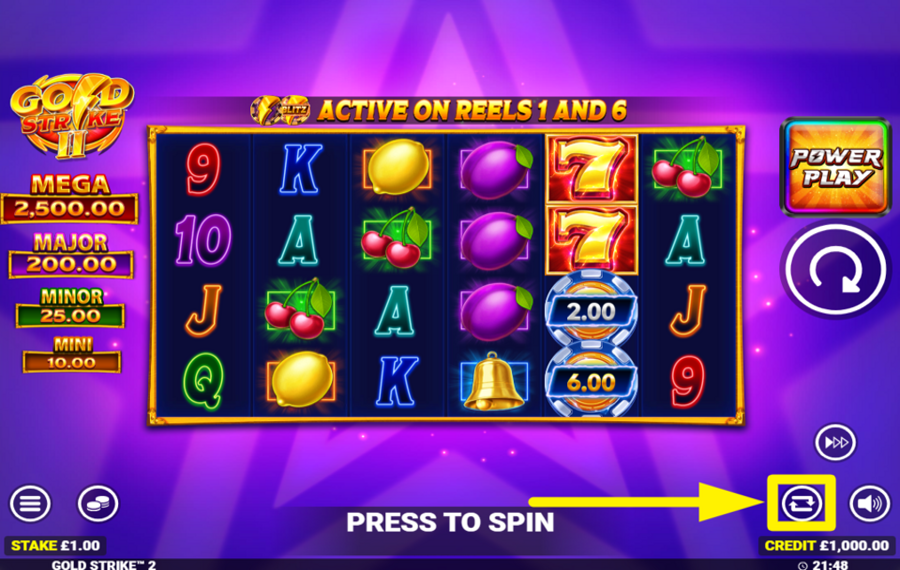 Gold Strike 2 ACTIVER LA LECTURE AUTOMATIQUE.