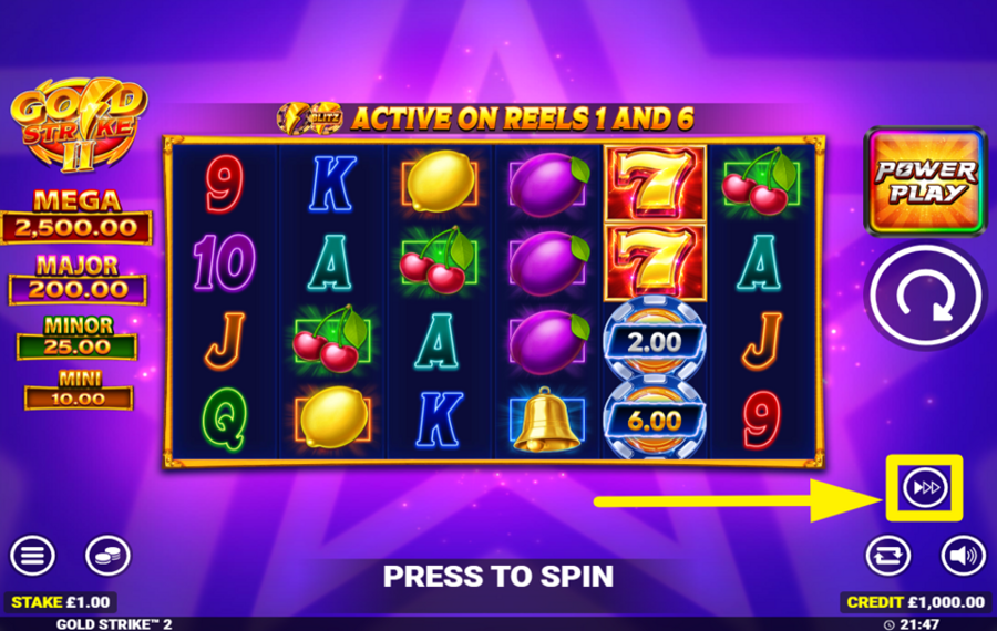 Gold Strike 2 ACCÉLÉREZ LE JEU !