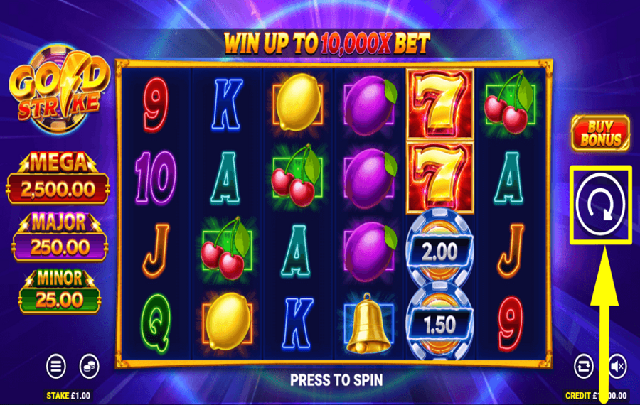 Gold Strike DREHEN SIE DIE ROLLEN.