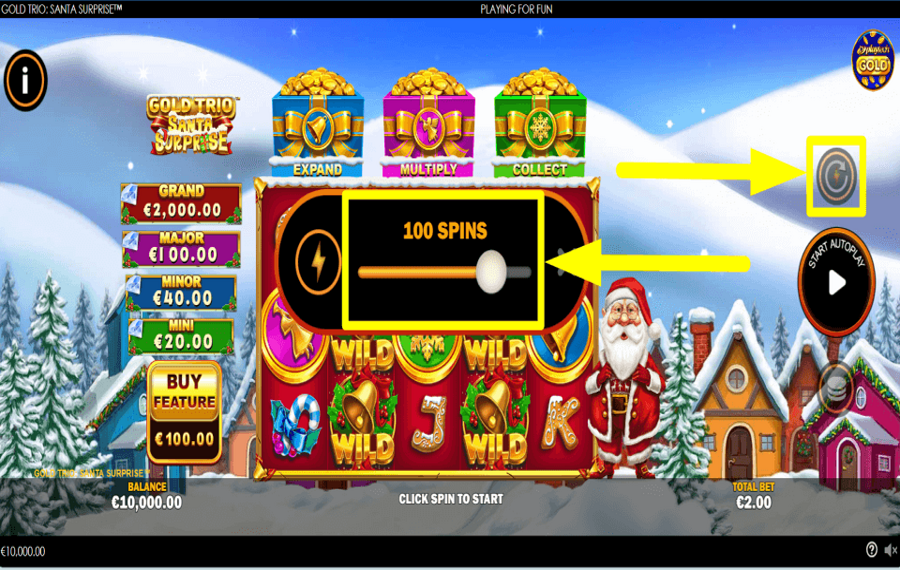 Gold Trio Santa Surprise ВКЛЮЧИТЬ АВТОВОСПРОИЗВЕДЕНИЕ.