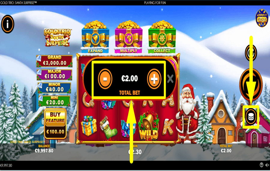 Gold Trio Santa Surprise НАЗНАЧИТЬ СТАВКУ.