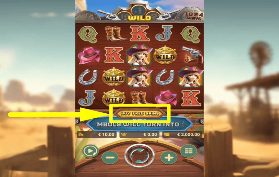 Gold West CONTROL FREE SPINS.