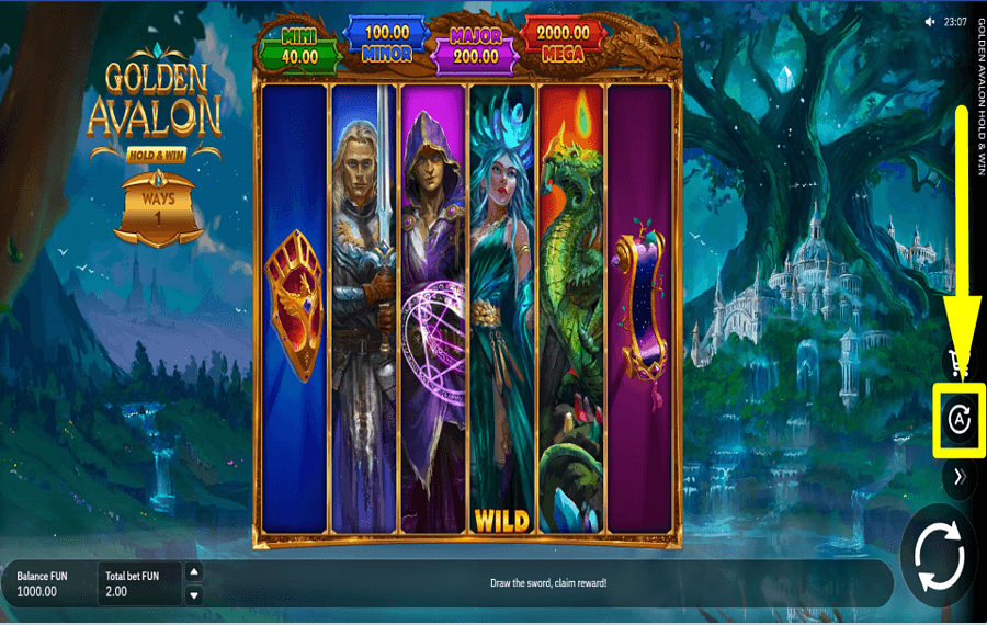 Golden Avalon Hold and Win ВРАЩЕНИЕ В АВТОМАТИЧЕСКОМ РЕЖИМЕ.