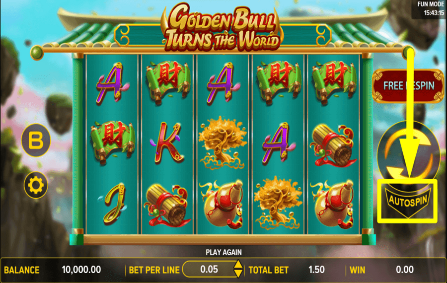 Golden Bull Turns the World GIRAR AUTOMÁTICAMENTE.