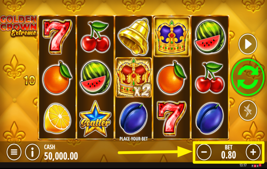 Golden Crown Extreme DETERMINE YOUR STAKE.