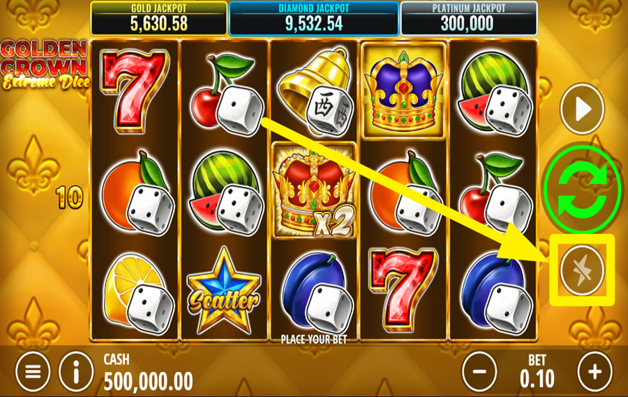 Golden Crown Extreme Dice ИЗМЕНИТЕ СКОРОСТЬ.