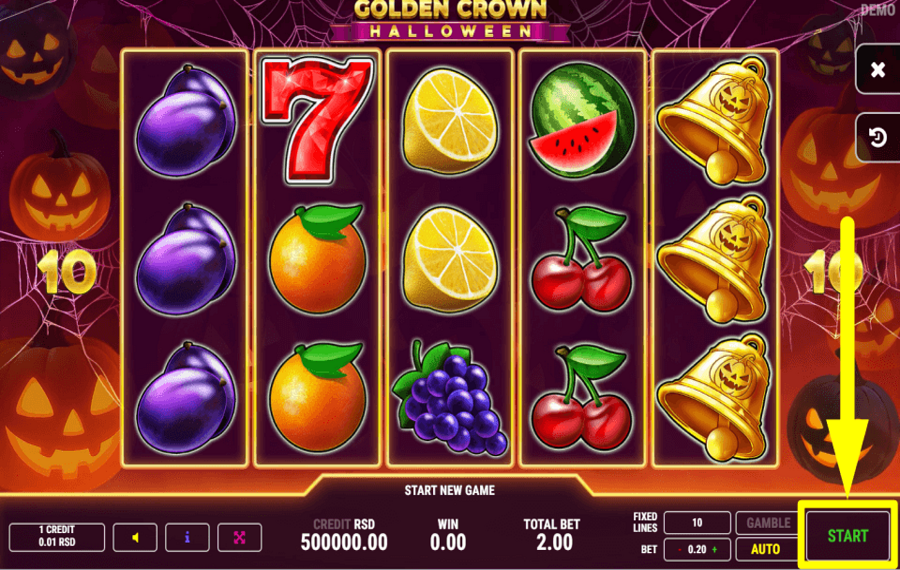 Golden Crown Halloween ВРАЩАЙТЕСЬ И ПОЛУЧАЙТЕ НАГРАДЫ.