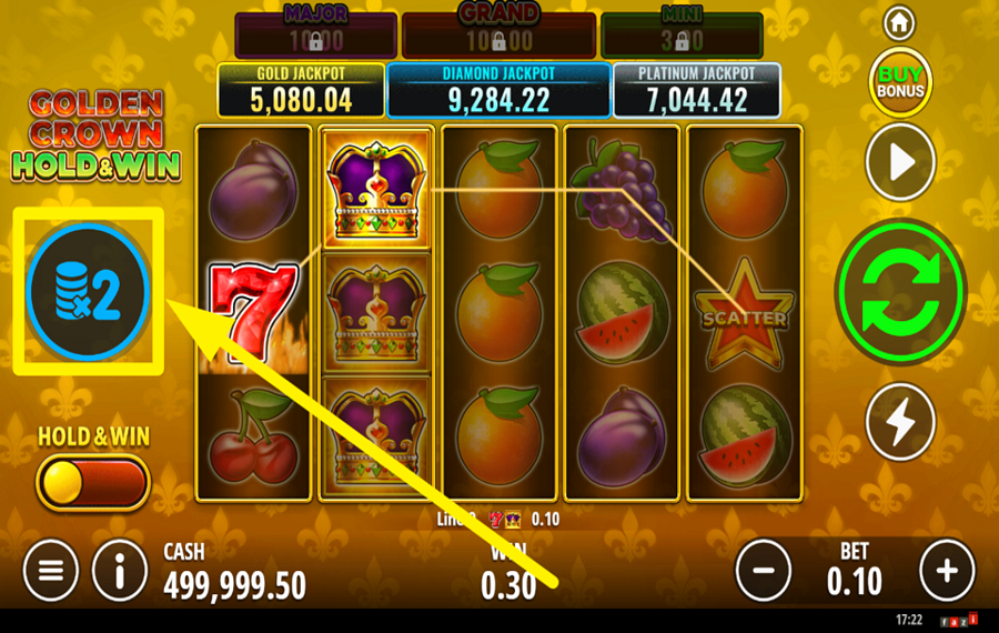 Golden Crown Hold and Win TOMAR EL RIESGO.