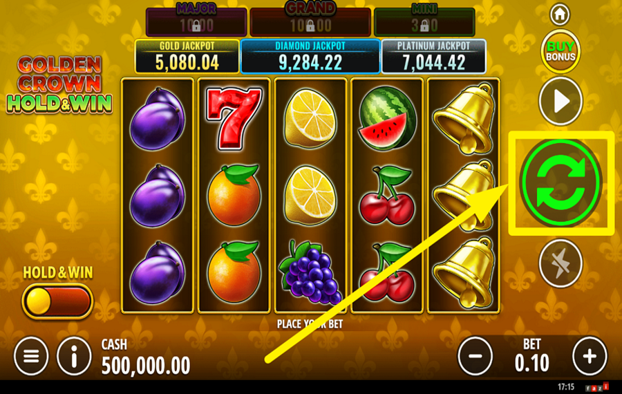 Golden Crown Hold and Win ¡COMIENZA TU JUEGO!