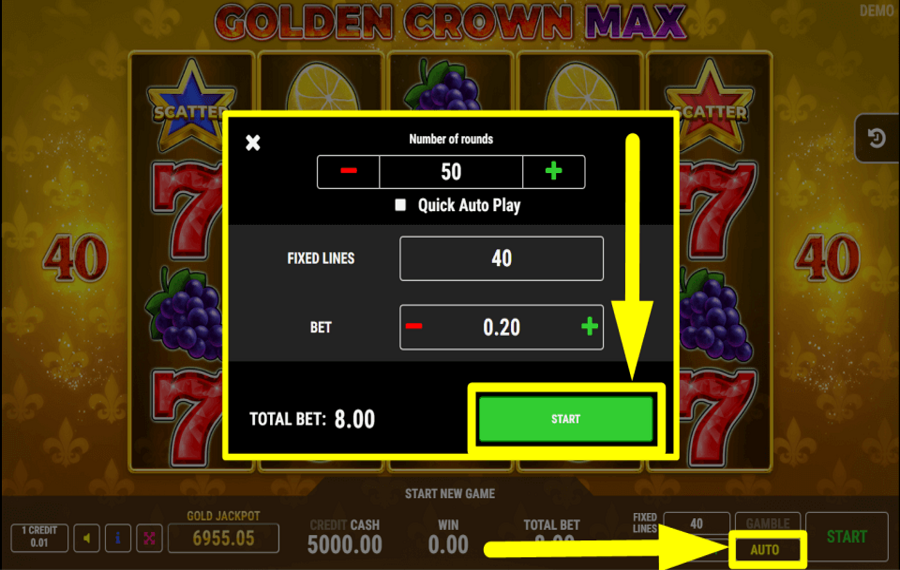 Golden Crown Max PROCEED AUTOMATICALLY.
