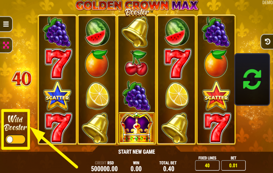 Golden Crown Max Booster ВКЛЮЧИТЕ УСКОРЕННОЕ ВРАЩЕНИЕ.