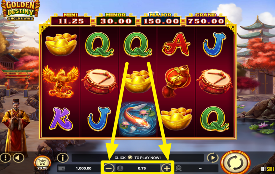 Golden Destiny Hold and Win SCEGLI LA TUA PUNTATA.