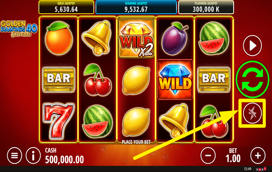 Golden Diamonds 40 Extreme ACCÉLÉRER LE JEU.