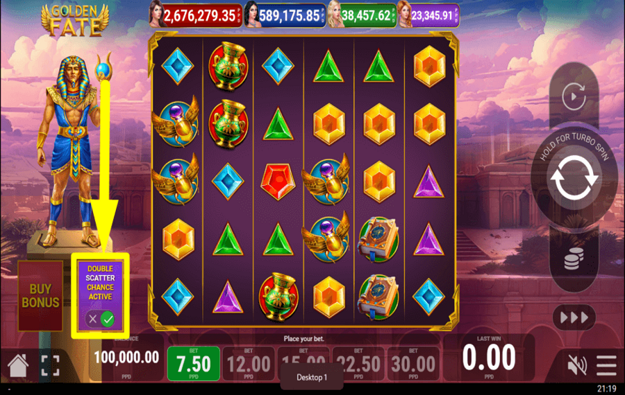 Golden Fate AUMENTA LAS POSIBILIDADES.