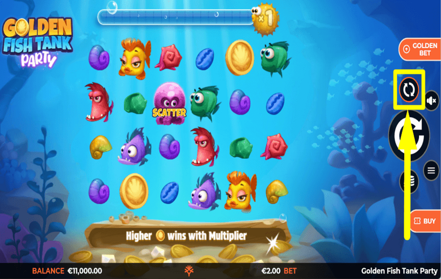 Golden Fish Tank Party PROCEDER AUTOMÁTICAMENTE.