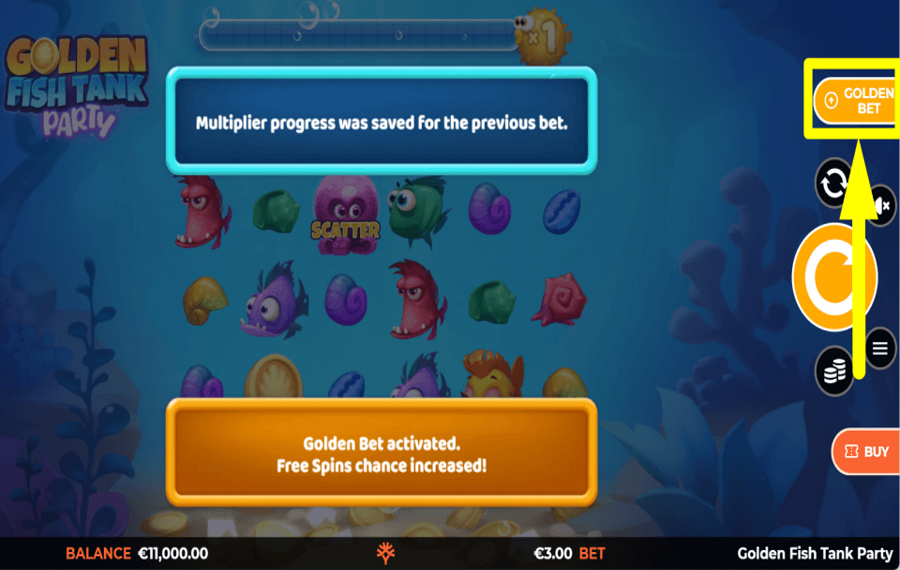 Golden Fish Tank Party HAGA LA APUESTA DE ORO.