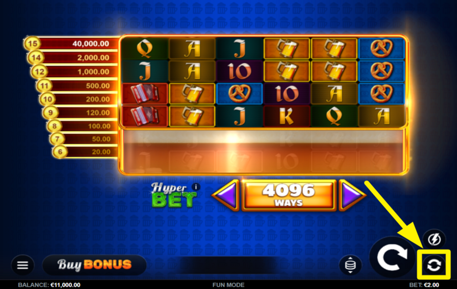 Golden Kegs 50K SPIN THE REELS AUTOMATICALLY.