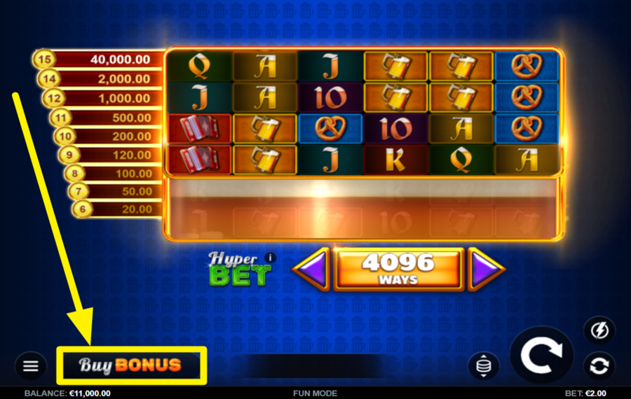 Golden Kegs 50K ACQUIRE A BONUS FEATURE.