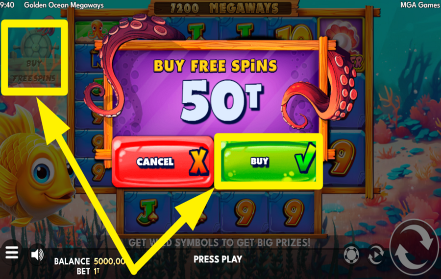 Golden Ocean Megaways UNLOCK THE BONUS SPINS.