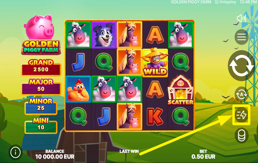 Golden Piggy Farm AUMENTAR EL RITMO.