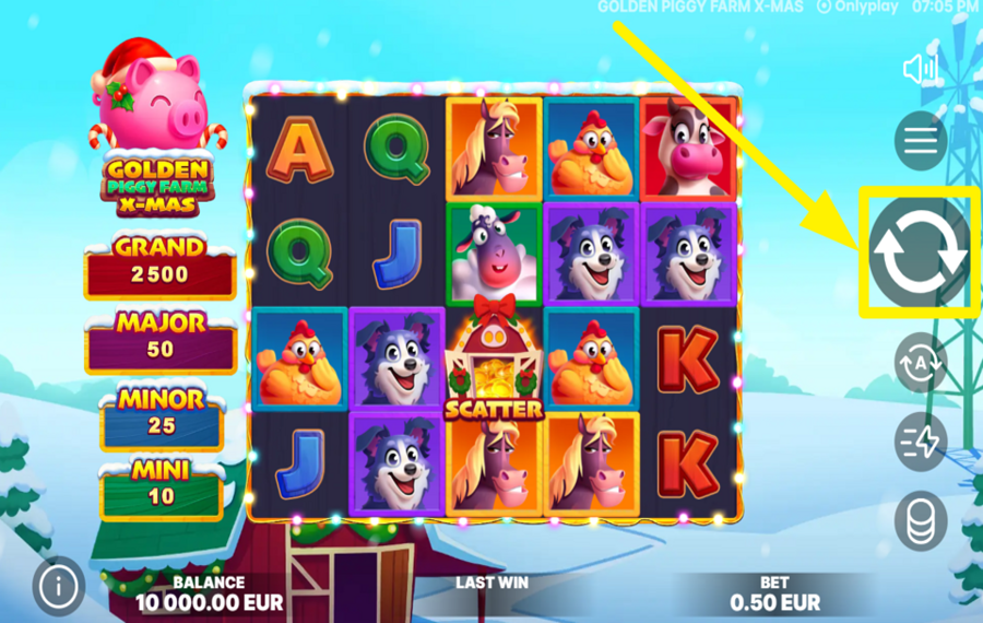 Golden Piggy Farm XMas SPIN FOR SUCCESS!