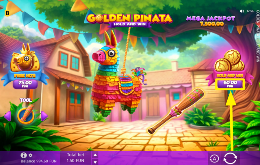 Golden Pinata Hold and Win ACHETEZ LA FONCTION HOLD AND WIN.