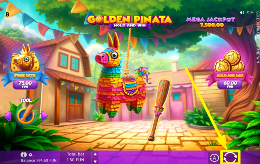 Golden Pinata Hold and Win Frappez la Pinata !