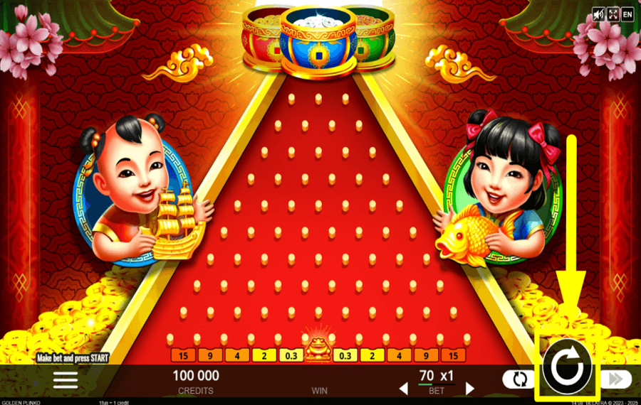 Golden Plinko TENTATIVE DE GAGNER.