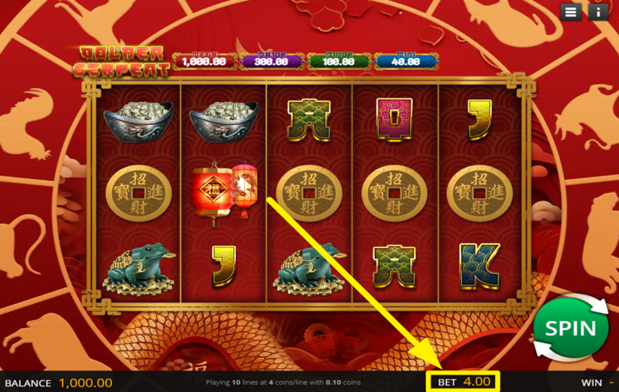 Golden Serpent ESPECIFICA TU APUESTA.