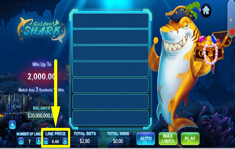 Golden Shark ОПРЕДЕЛИТЕ СВОЮ СТАВКУ.