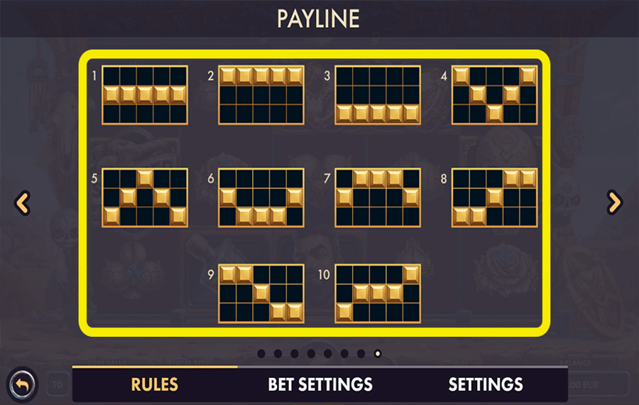 Golden Skulls Choose the paylines.