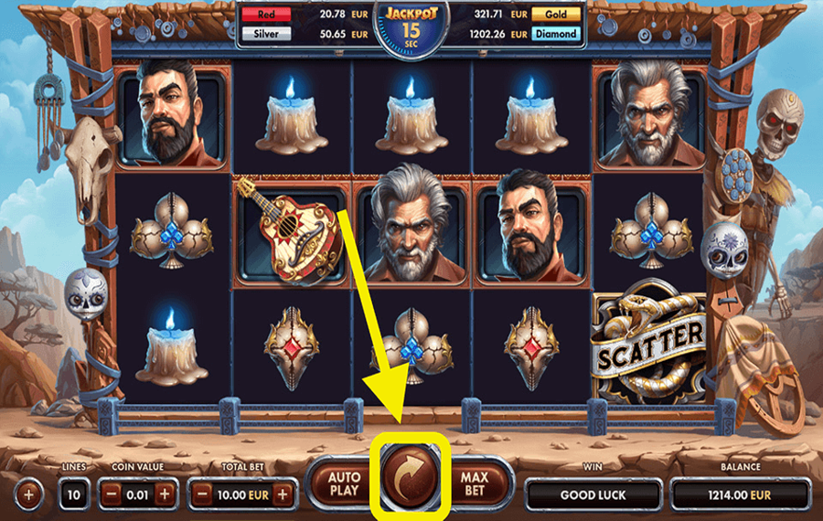 Golden Skulls Click/ tap the “Spin” button.