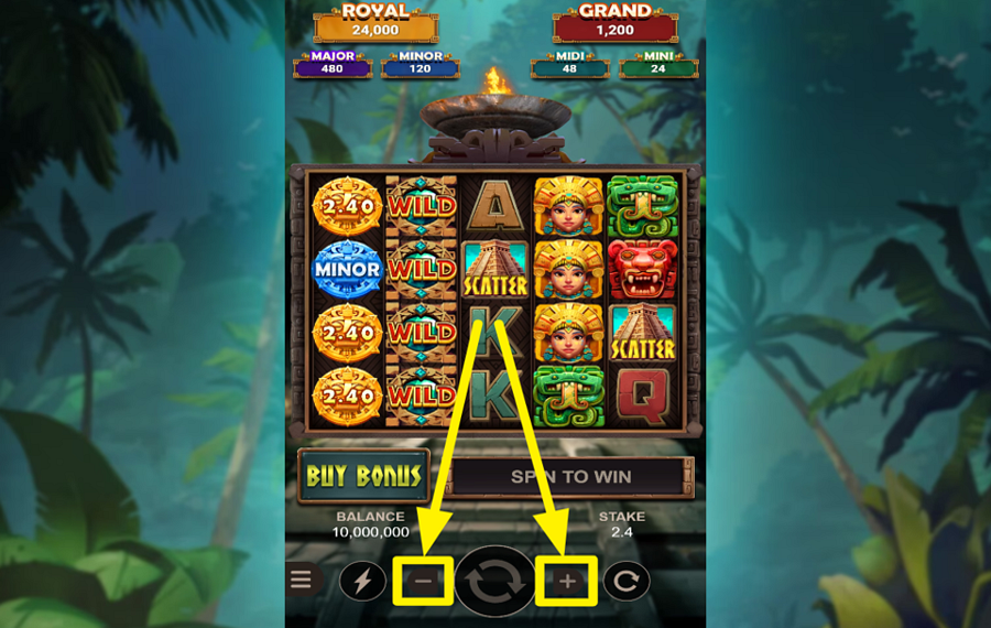 Golden Sun Aztec DÉTERMINEZ VOTRE MISE.