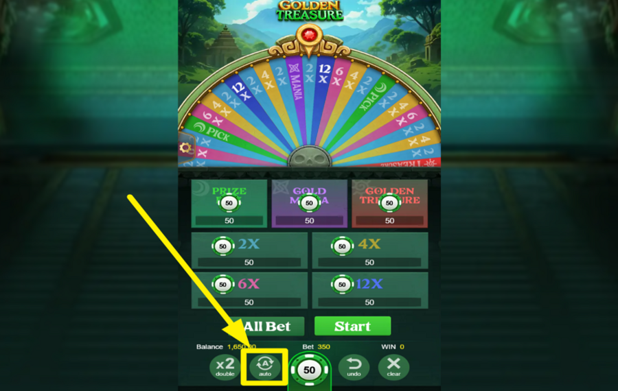 Golden Treasure ACTIVER LA LECTURE AUTOMATIQUE.