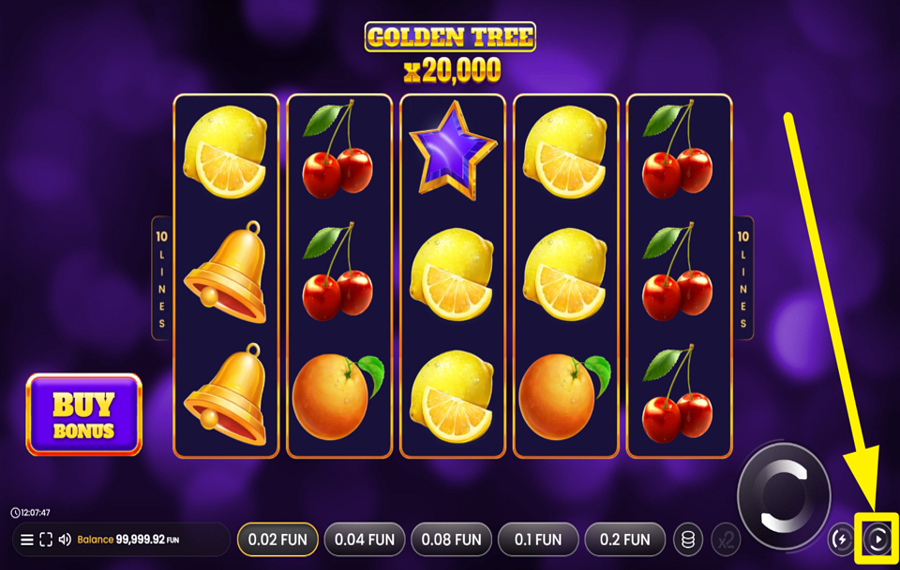 Golden Tree 20000 Buy Bonus FAR GIRARE I MULINELLI AUTOMATICAMENTE.