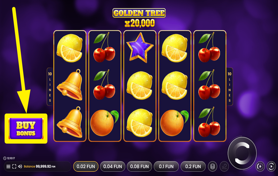 Golden Tree 20000 Buy Bonus SBLOCCA UN GIOCO BONUS.