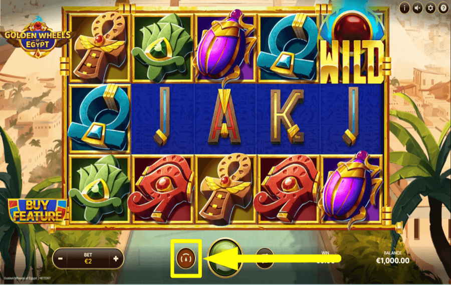 Golden Wheels of Egypt ACCÉLÉREZ LES TOURS.