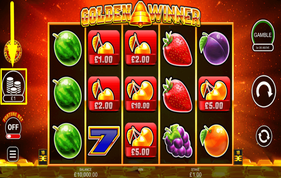 Golden Winner Geben Sie Ihren Gesamteinsatz ab.