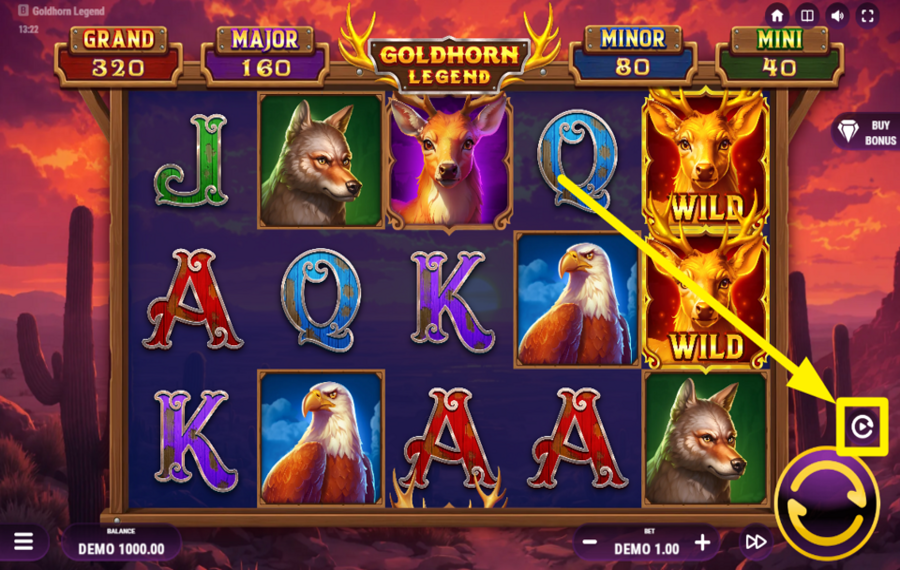 Goldhorn Legend UTILISEZ DES TOURS AUTOMATISÉS.