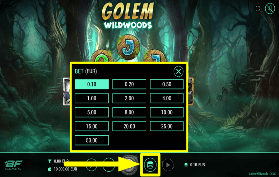 Golem Wildwoods CAST YOUR BET.